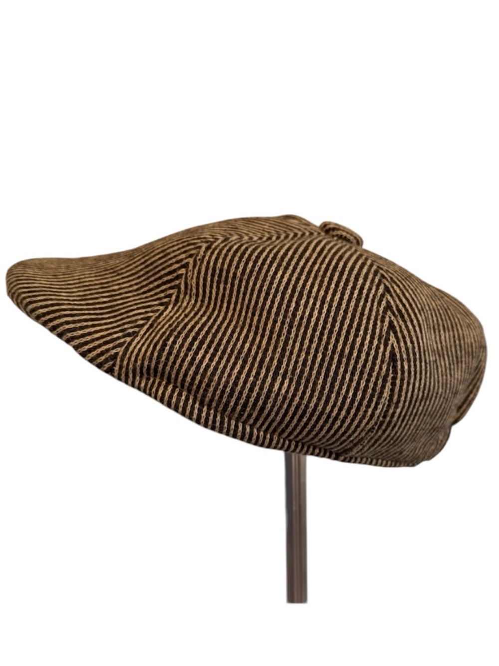 Westend Brown Striped Newsboy/Flat Cap Sz L/XL